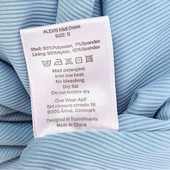 OW Alexis Midi Dress in Ash Blue - Picture 5 of 10